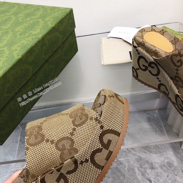 Gucci/Summer最新限量厚底拖鞋 gucci古馳新顏色拖鞋 dx3538
